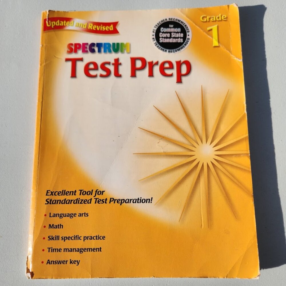 Spectrum Test Prep Grade 1 Booklet Book Workbook Assessment Math English New